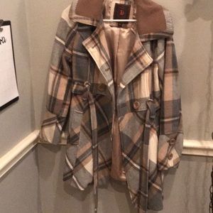 Plaid coat size medium
